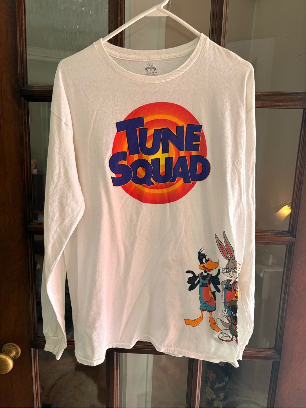 Tune Squad Long Sleeve Men’s  Tee - White